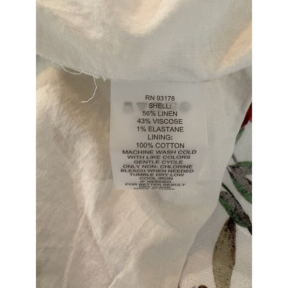 Elie Tahari womens Print Belted Midi Wrap Dress size 10 Floral Linen Blend $395 - Picture 8 of 8